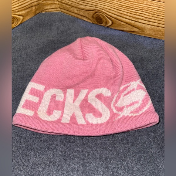 🛷Slednecks Pink Knit Beanie Hat - Picture 9 of 10